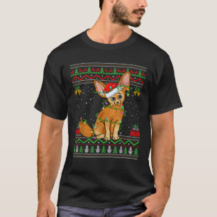 Fennec Fox Christmas Lights Santa Ugly Sweater Xma