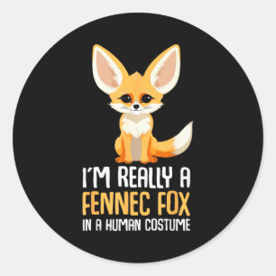 Fennec Fox Costume Girls Fox  Classic Round Sticker