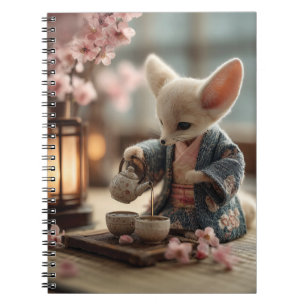 Fennec Fox in a Kimono Performing a Tea Ceremony Notebook