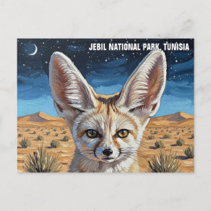 Fennec Fox in Jebil National Park Tunisia Postcard