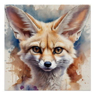 Fennec Fox no 2 Glossy Poster
