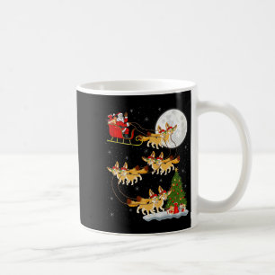 Fennec Fox Santa Sleigh Flying Funny Magical Chris Coffee Mug