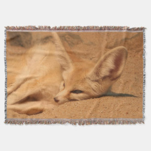 Fennec Fox Throw Blanket