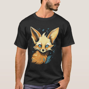 Fennec Fox Water Paint Style Cute Fennic Fox T-Shirt