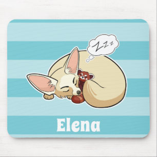 Fennec Fox With Red Panda - Personalized Animal Mouse Pad