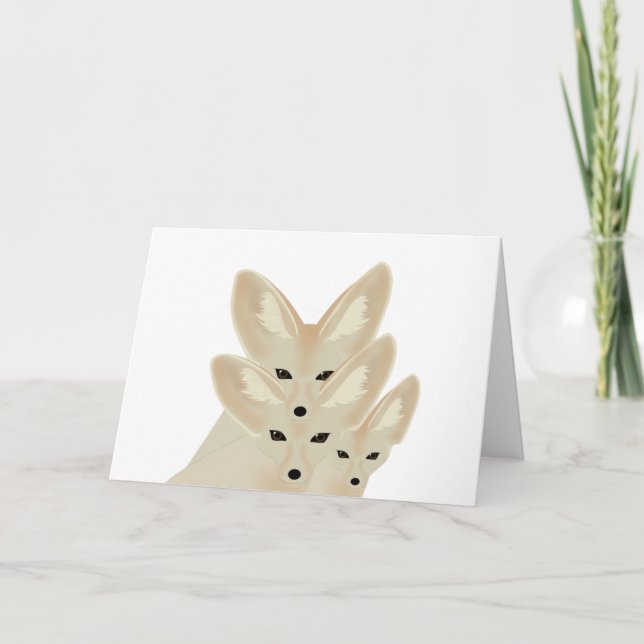 Fennec Foxes Greeting Card (Front)