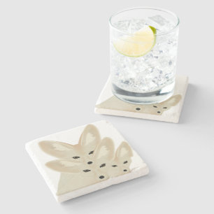 Fennec Foxes Stone Coaster