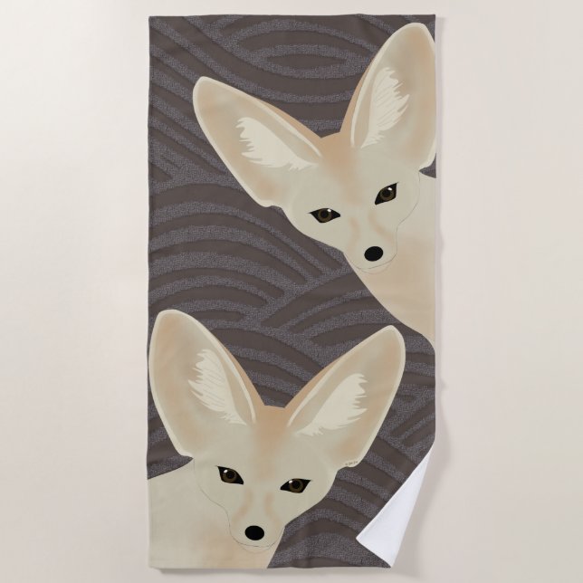 Fennec macule la serviette de plage (Devant)