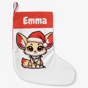 Fennec Merry Christmas Winter Animals Cute Fennecs Small Christmas Stocking
