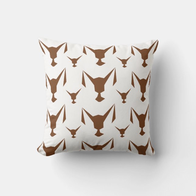 Fennec Throw Pillow (Front)