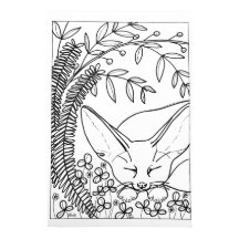 Fennic Fox 16" x24" colouring poster