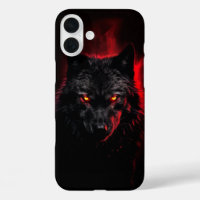 Fenrir - Black Wolf with Red Eyes