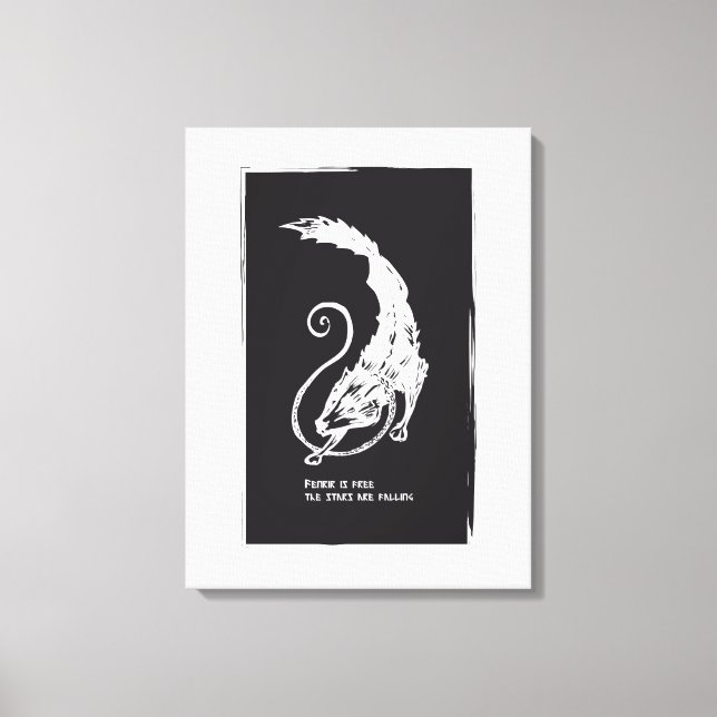 Fenrir Fenris is free dog viking norse mythology Canvas Print (Front)