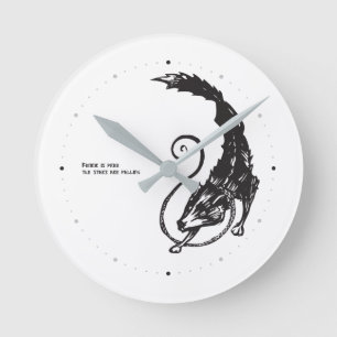Fenrir Fenris is free dog viking norse mythology Round Clock