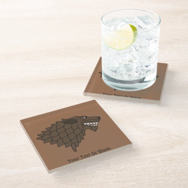 Fenrir/Fenriswolf Glass Coaster (Angled)