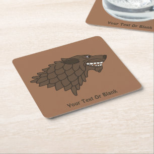 Fenrir/Fenriswolf Square Paper Coaster