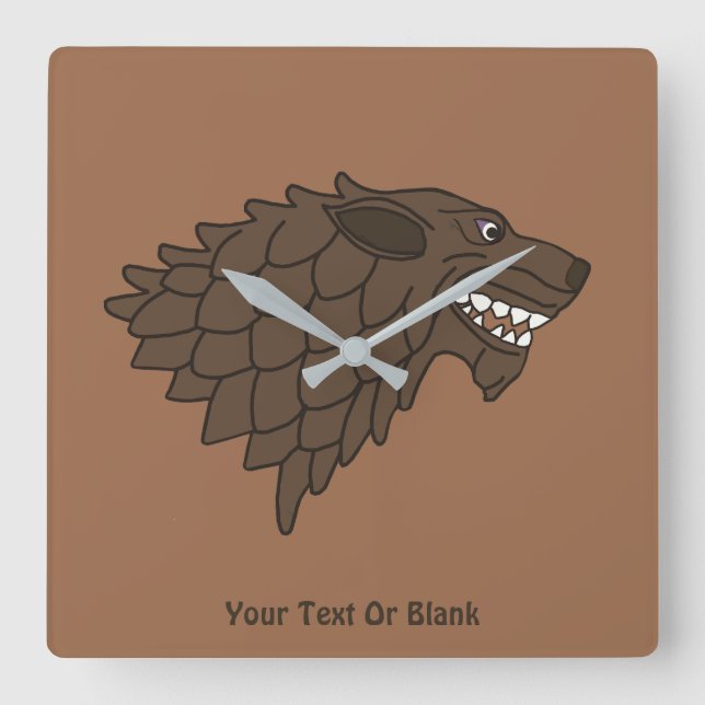 Fenrir/Fenriswolf Square Wall Clock (Front)