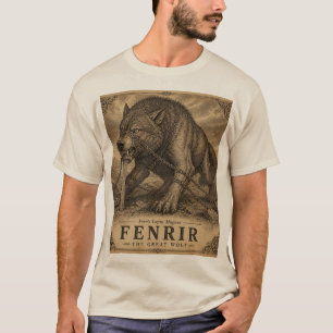 Fenrir The Great Wolf Norse Mythology T-Shirt