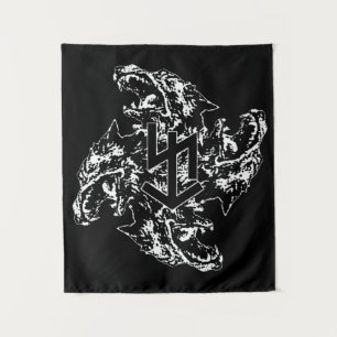 Fenrir Wolf Banner Tapestry