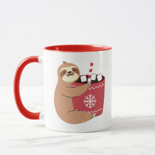 Fente avec tasse de cacao chaud pour Noël