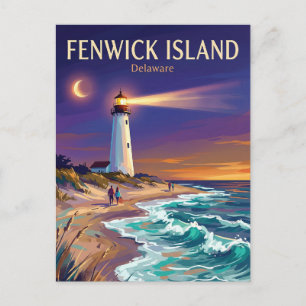 Fenwick Island Lighthouse USA Postcard