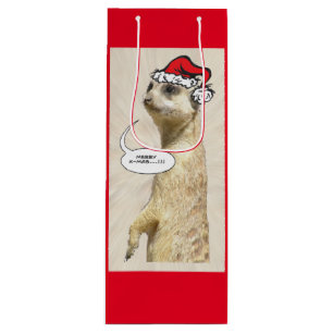 Fer de Noël Meerkat Sac à vin rouge