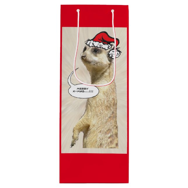 Fer de Noël Meerkat Sac à vin rouge (Devant)