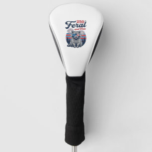 Feral 250 and Free Raccoon Patriotic Vector Design Golf Head Cover