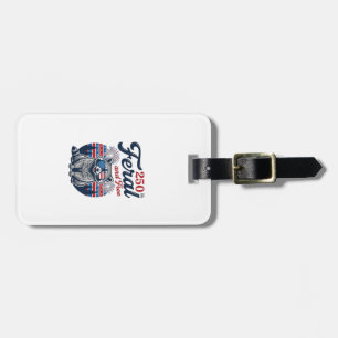 Feral 250 and Free Raccoon Patriotic Vector Design Luggage Tag