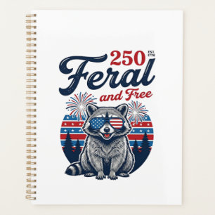 Feral 250 and Free Raccoon Patriotic Vector Design Planner