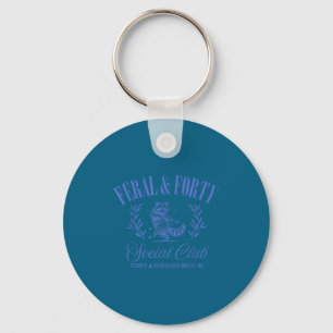 Feral And Forty Social Club Since 1986, 40 Years O Keychain