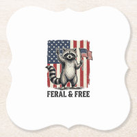 Feral and Free Patriotic Raccoon Vintage Shirt Des