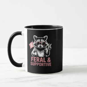 Feral and Supportive Breast cancer awareness   Mug