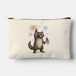 Feral But Free Fireworks Feral Raccoon 4th Of July Accessory Pouch