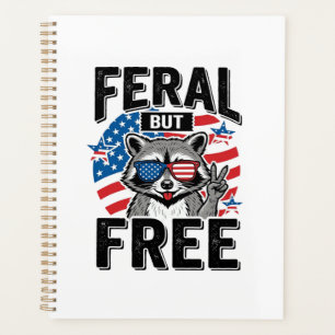 Feral But Free Patriotic Raccoon Vintage Shirt Des Planner