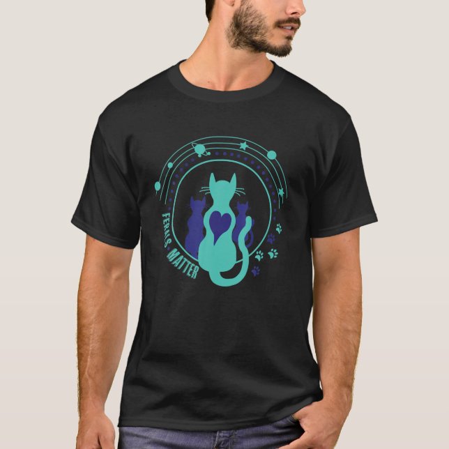 Feral Cats Kitten Rescue TNR Cat Lady Cat Adoption T-Shirt (Front)