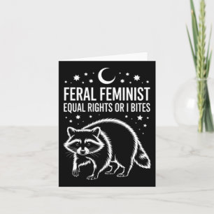 Feral Feminist Raccoon Gothic Card
