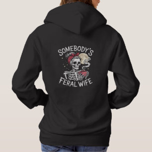 Feral Funny Coffee Lovers Drinking Skull Joke Hoodie