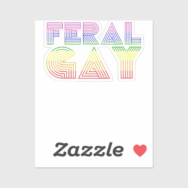 Feral Gay LGBT Gay Bi Pan Trans Pride Meme Rainbow (Sheet)