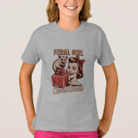 Feral Girl Christmas Opossum Xmas Trashy Retro