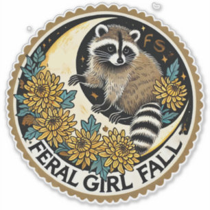 Feral Girl Fall Raccoon                           