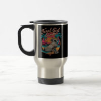Feral Girl Summer Beach Funny Raccoon