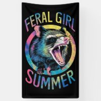 Feral Girl Summer Opossum Tie Dye Raccoon