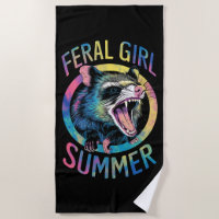 Feral Girl Summer Opossum Tie Dye Raccoon