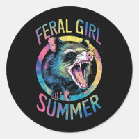 Feral Girl Summer Opossum Tie Dye Raccoon