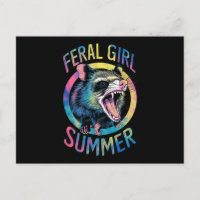 Feral Girl Summer Opossum Tie Dye Raccoon