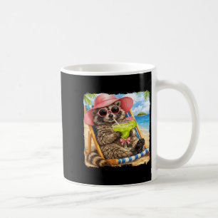 Feral girl summer raccoon funny meme women girl coffee mug