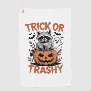 Feral Halloween Trick or Trashy Golf Towel