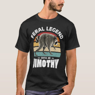 Feral Legend Jimothy Retro Vintage Funny Raccoon T-Shirt