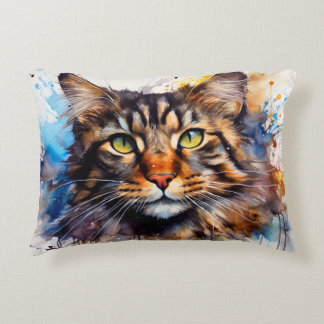 Feral Maine Coon Accent Pillow